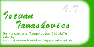 istvan tamaskovics business card